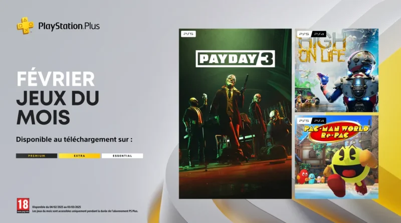 PS Plus: Voici les jeux gratuits du mois de février 2025